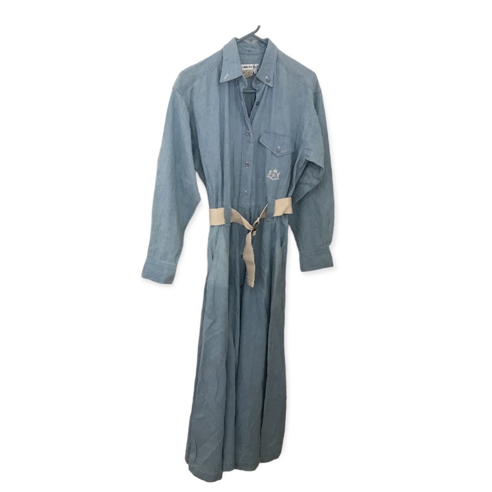Vintage 80s 90s Calvin Klein denim midi dress